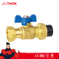 PPR union ball valve brass color with Butterfly handle cw617n Brass Ball Straight Water Meter valve in TMOK